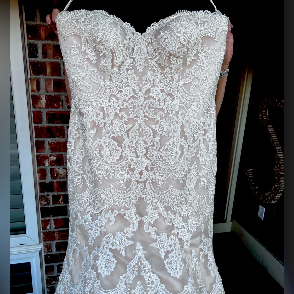 Allure Bridals Strapless Bridal Dress (Style W383) - Picture 3 of 9